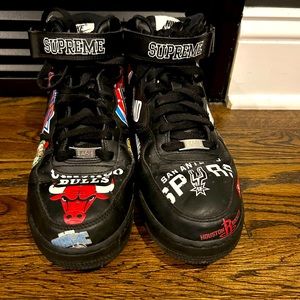 Nike Air Force 1 Mid Supreme NBA Black men’s size 9